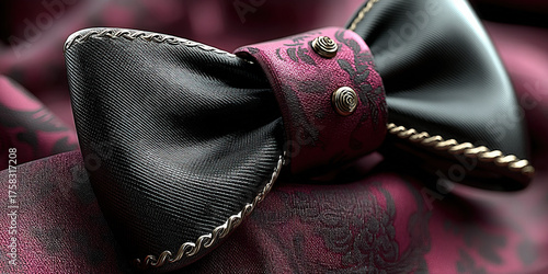 Detailed Christmas satin ri...