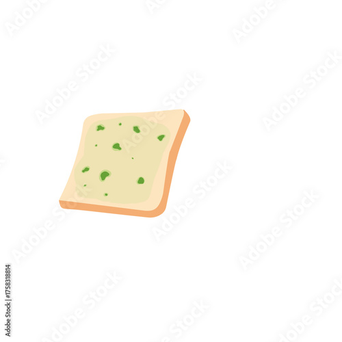 Moldy bread vector illustration. Flat design. Moldy bread illustration. Rotten bread illustration. Unhealthy food illustration. Expired bread illustration. Bread illustration