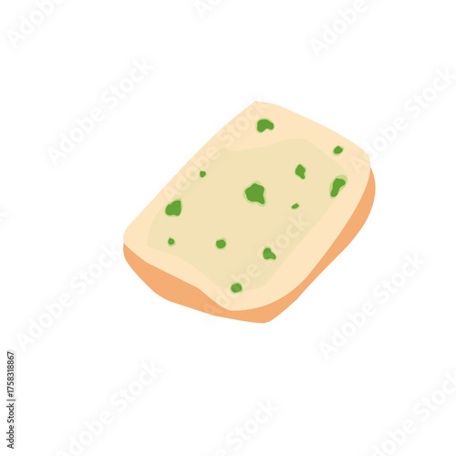 Moldy bread vector illustration. Flat design. Moldy bread illustration. Rotten bread illustration. Unhealthy food illustration. Expired bread illustration. Bread illustration