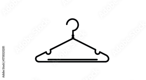 Simple clothes hanger outline for fashion design