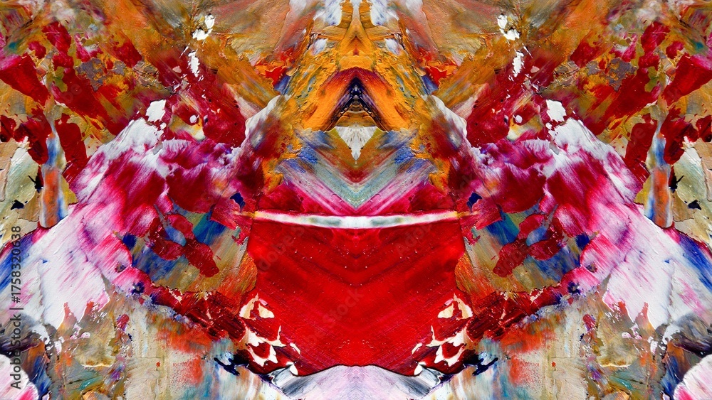 Fototapeta premium Abstract art background . Hand painting artwork on canvas .