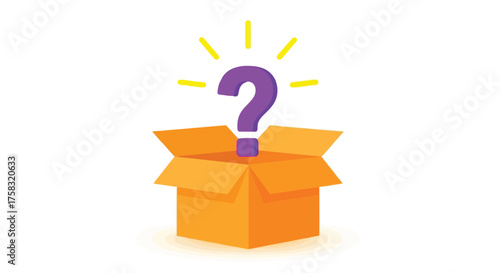 Question mark popping out of a box