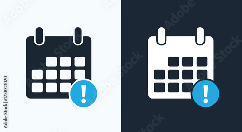 Calendar icon with information symbol for scheduling and event planning on web platforms -  Glyph solid icon - Editable modern style icon.