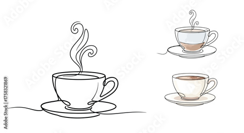 Coffee cup illustration for a cozy cafe atmosphere