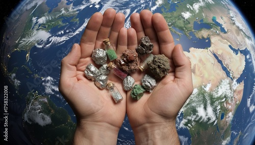 Rare earth metals and ore, scandium elements and rare earth elements neodymium magnets.