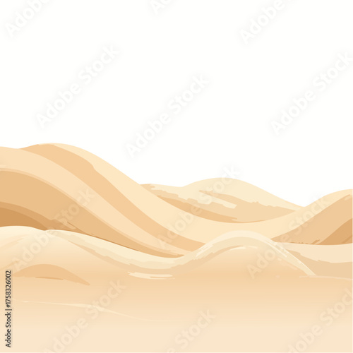 A calming background formed with flowing waves of sand showing soft curves and natural textures.