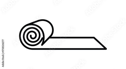 Illustration of a rolled yoga mat