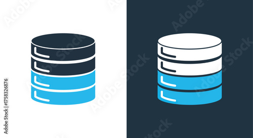 Modern data storage icons set for web and app development projects -  Glyph solid icon - Editable modern style icon.