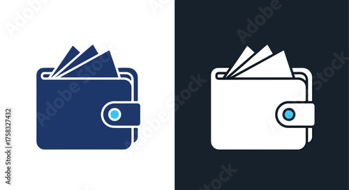 Modern wallet icons set financial money cash card payment symbol graphic -  Glyph solid icon - Editable modern style icon.