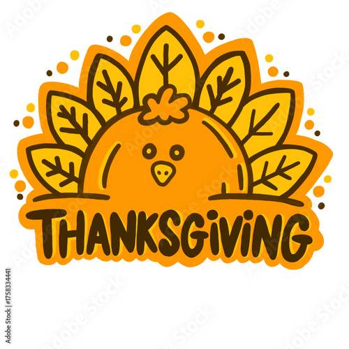 Cartoon pavo ACCIÓN DE GRACIAS.