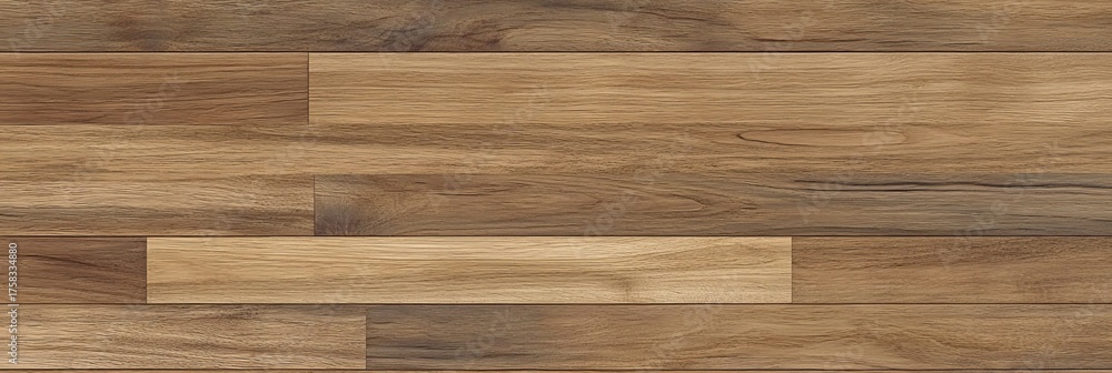 Fototapeta premium Elegant Natural Oak Parquet Flooring with Horizontal Wood Grain Texture for Home Decoration Design