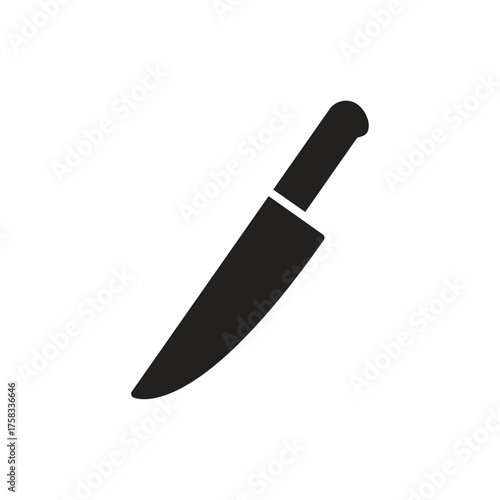 Chef knife icon representing cooking, food preparation, and culinary arts, suitable for kitchen, restaurant, culinary classes, and food industry design projects