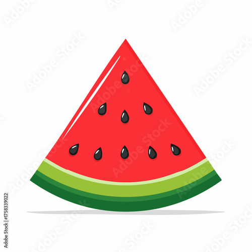 A vibrant watermelon slice illustration, celebrating summer's refreshing treat delight