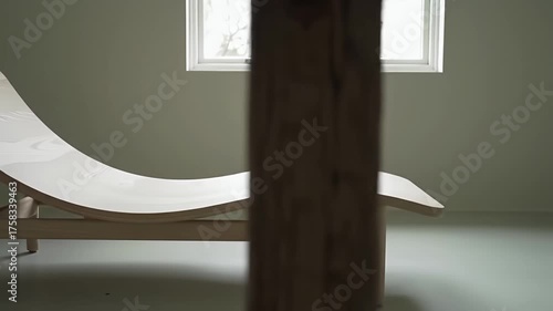 Modern Wooden Chaise.