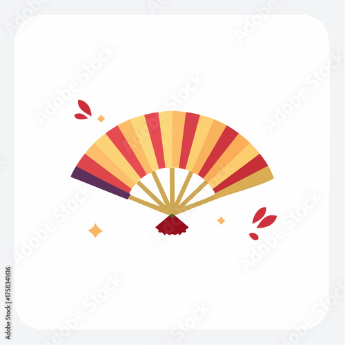 Elegant oriental fan illustration capturing traditions and Asian culture in modern design