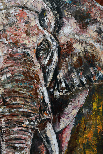 Majestic Elephant Portrait – Wildlife Oil Painting