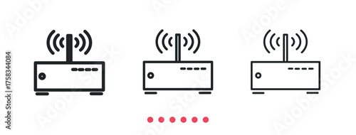 Router icon. Thin line icon vector