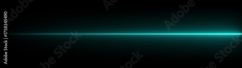 Blue And cyan Laser Beams Extending Horizontally Across a Dark Background with Contrasting Glows light
