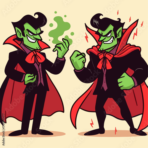 Bad guy cartoon illustration