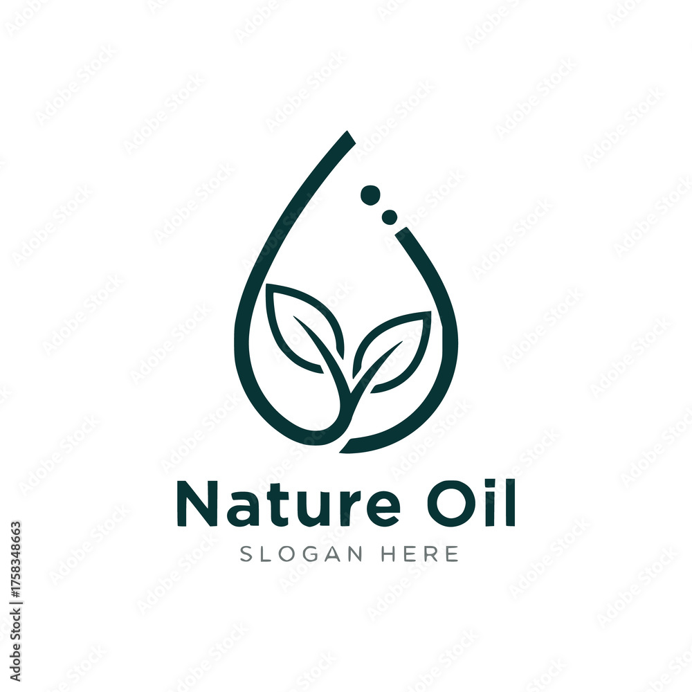Fototapeta premium Natural oil drop logo icon design vector template 