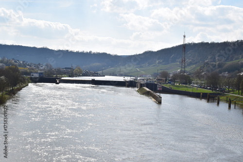 sluice of the Moselle at Grevenmacher, Luxembourg