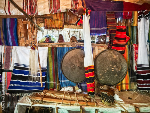 Traditional crafts clothes at Dorze village on Ethiopia