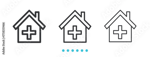 Medical Clinic icon. Thin line icon vector