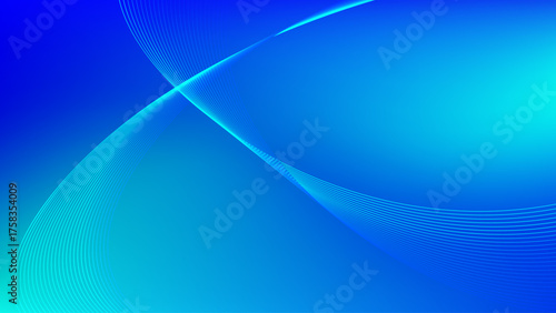 blue gradient mesh abstract background with wavy blended line nice for wallpaper or banner