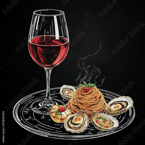 Mediterranean food, Italian restaurant, luxury meal, 