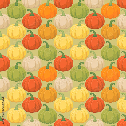 wallpaper pattern featuring stylized pumpkins