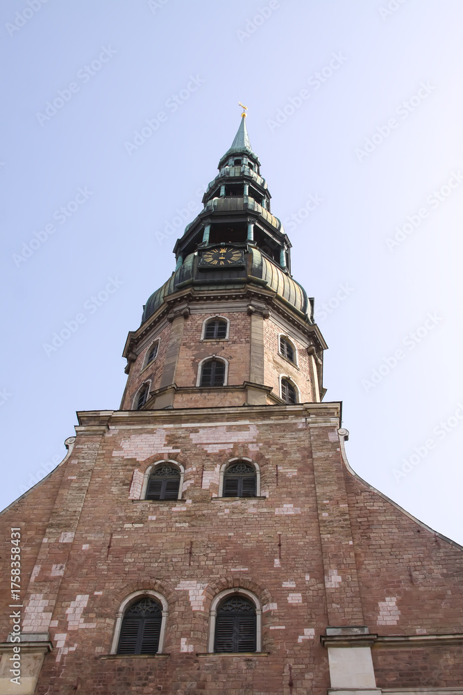 Fototapeta premium Architecture in Old Riga. The poetry of decay and authenticity.