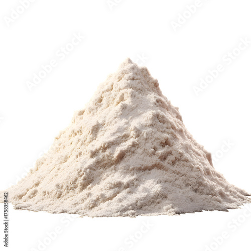 Flour pile isolated on transparent background