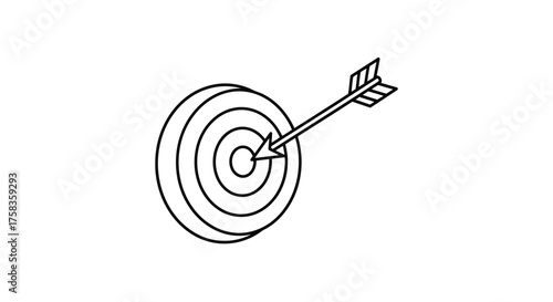 Arrow hitting the center of a target