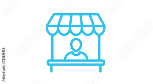 Illustration of a market stall