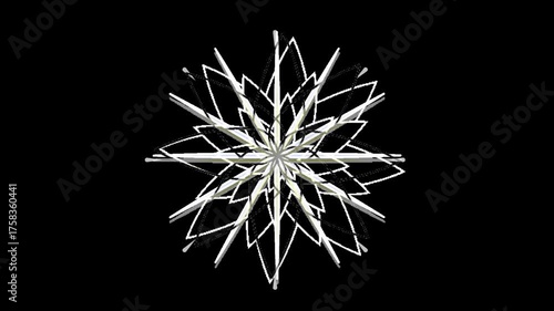 snowflake on black background