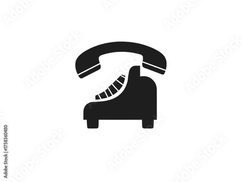  Telephone icon representing office landline contact communication