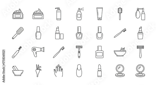 Collection of beauty and personal care products