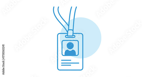 Identification card icon, a symbol of identity