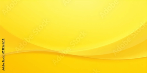 Abstract yellow gradient background with smooth wavy lines and subtle light effects