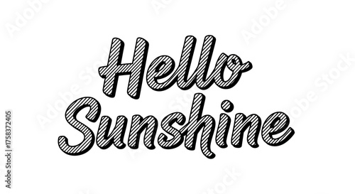 Brighten your day with this cheerful Hello Sunshine message design for uplifting projects and positive vibes, spreading joy, perfect for summer themes