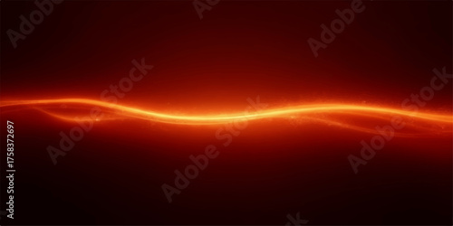 Abstract glowing orange energy wave flowing across a dark red background with subtle texture
