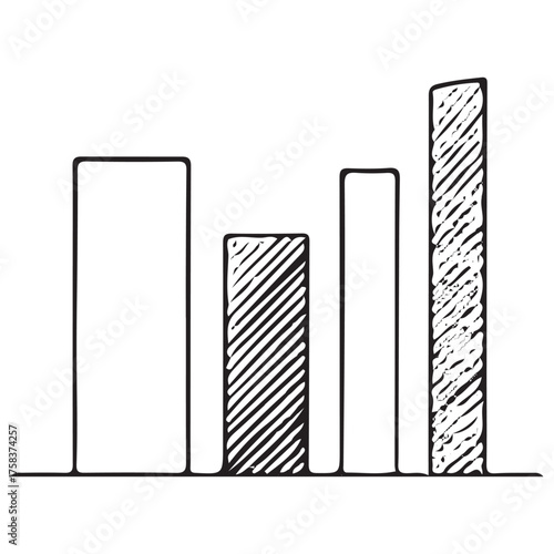 Comparative Bar Chart Icon – Business Performance Data Vector