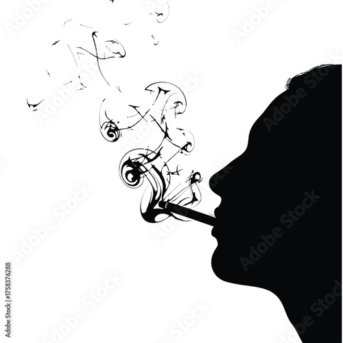 A black silhouette of a person performing a push up exercise on a white background space