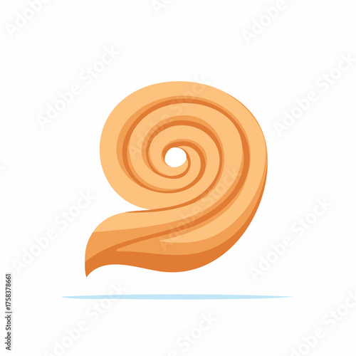 Yellow draped fabric swirl textile illustration