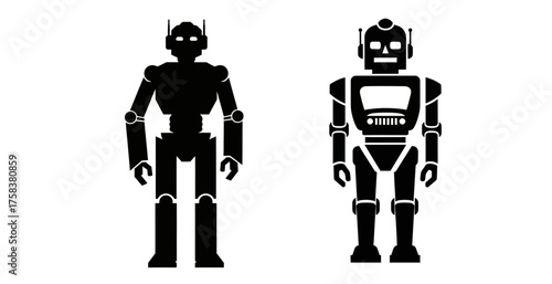 robotic toy robot with clipping path