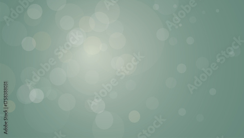 Soft bokeh on blurred turquoise background graphic illustration.