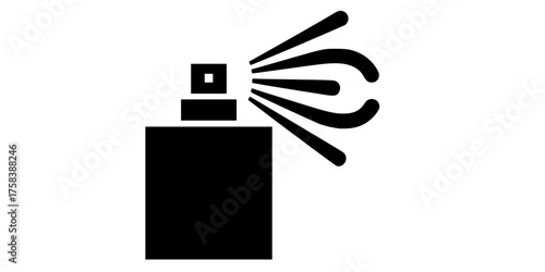 Bold Line Geometric Perfume Atomizer Spray Flat Vector Fragrance Icon
