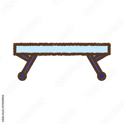 手書き風の単品アイコンイラスト　平均台