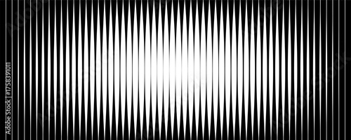 Horizontal gradient transition lattice line pattern. Stripe fade black background. Monochromatic halftone graphic backdrop