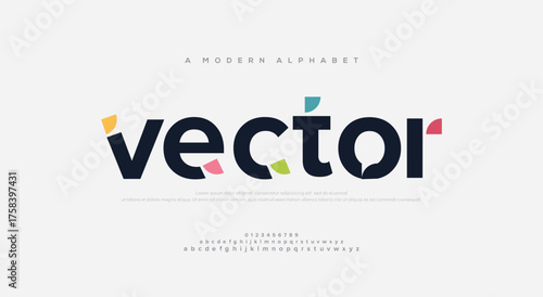 Abstract digital technology logo font alphabet. Minimal modern urban fonts for logo, brand etc. Typography typeface uppercase lowercase and number. vector illustration

